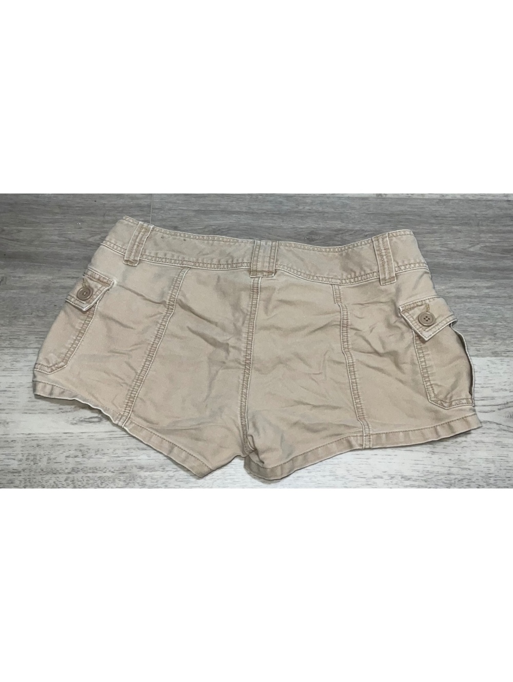 Aeropostale Beige Cotton Cargo Shorts Size 7/8 - Picture 4 of 4